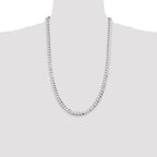 Sterling Silver 6.8mm Flat Curb Chain