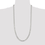 Sterling Silver 6.8mm Flat Curb Chain