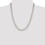 Sterling Silver 7.5mm Flat Curb Chain