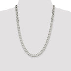 Sterling Silver 7.5mm Flat Curb Chain