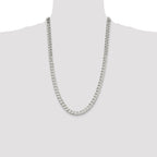 Sterling Silver 7.5mm Flat Curb Chain