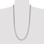 Sterling Silver 7.5mm Flat Curb Chain