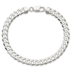 Sterling Silver 7.5mm Flat Curb Chain