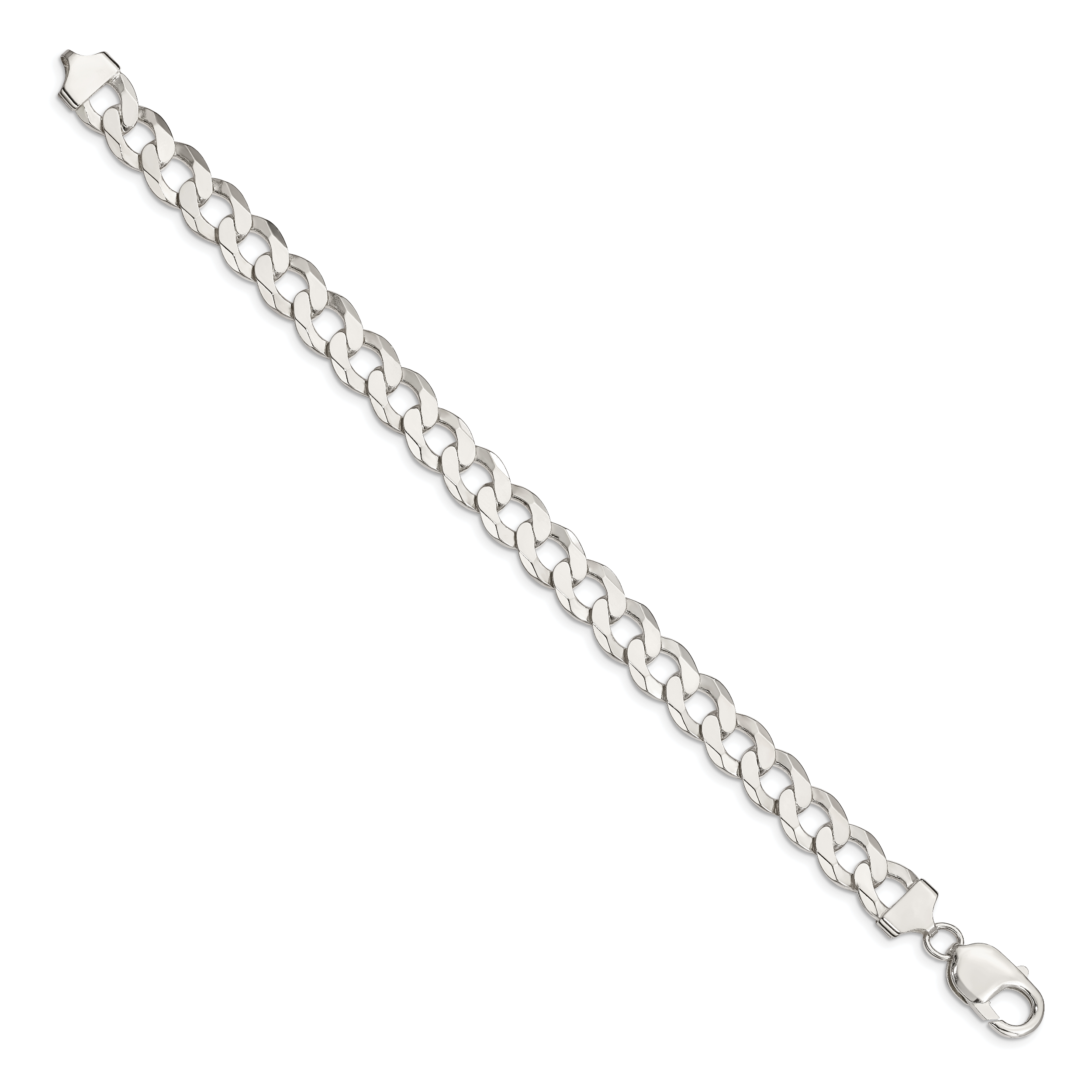 Sterling Silver 9.75mm Flat Curb Chain Secondary image