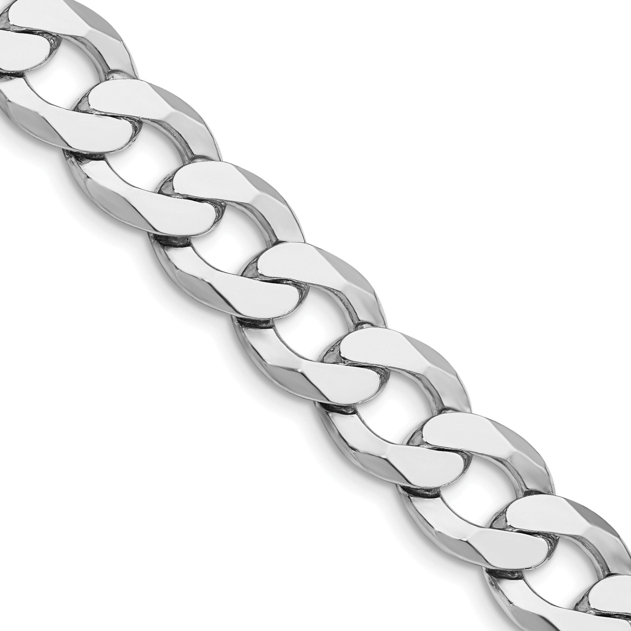 Sterling Silver Rhodium-Plated Curb Chain Necklace 11.75mm Main image