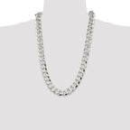 Sterling Silver 14mm Flat Curb Chain