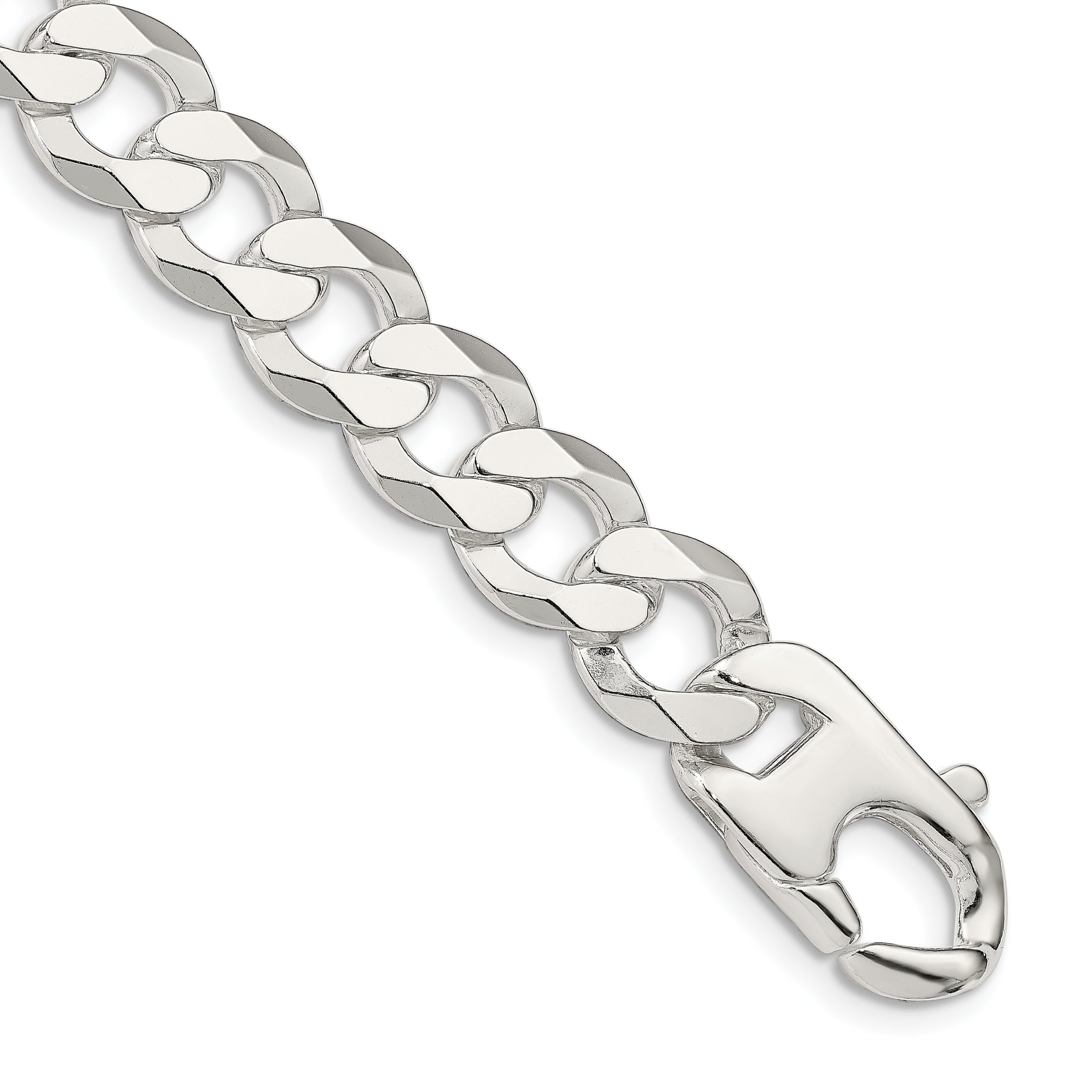 Sterling Silver 14mm Flat Curb Chain Main image