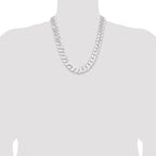 Sterling Silver 16mm Flat Curb Chain