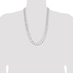 Sterling Silver 16mm Flat Curb Chain