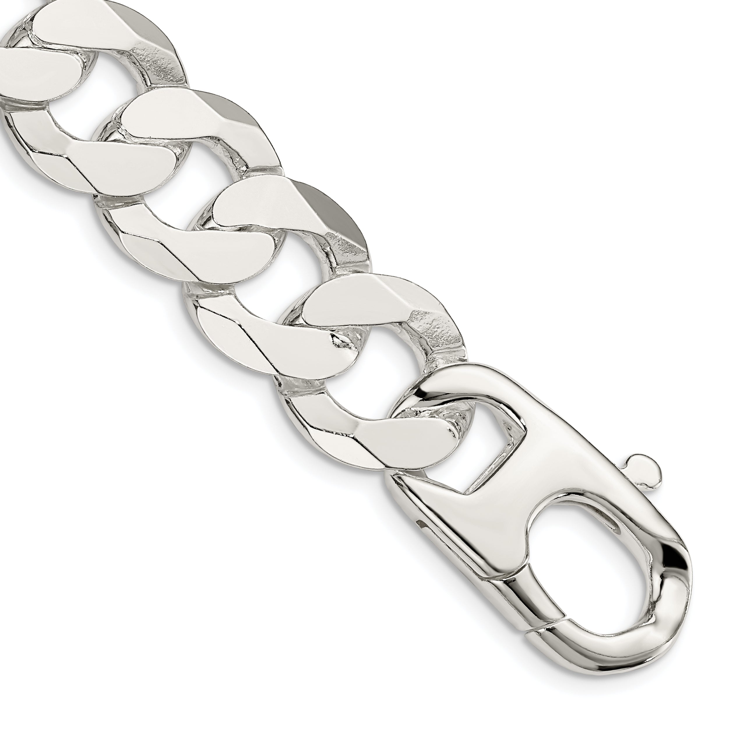 Sterling Silver 16mm Flat Curb Chain Main image