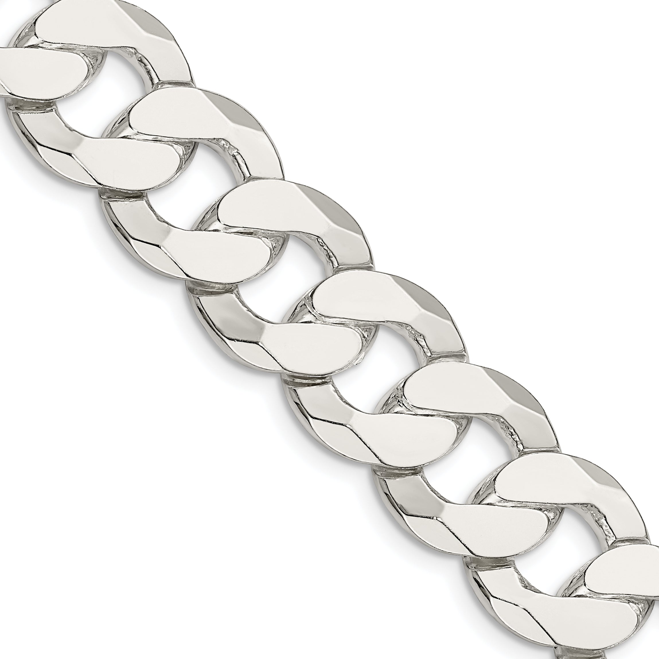 Sterling Silver 16mm Flat Curb Chain Secondary image