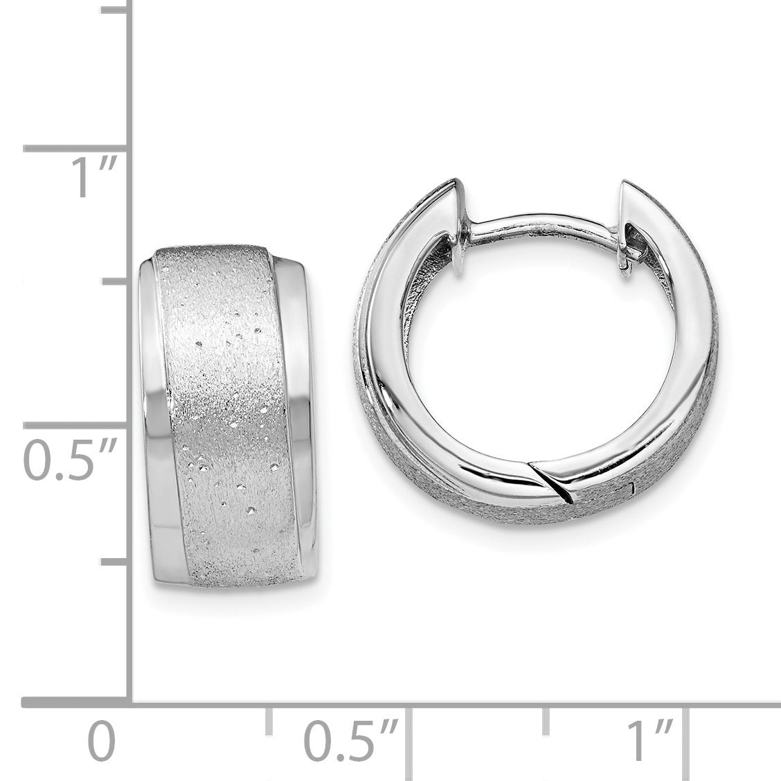 Sterling Silver RH-plated Radiant Essence Hoop Earrings