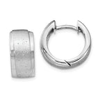 Sterling Silver RH-plated Radiant Essence Hoop Earrings