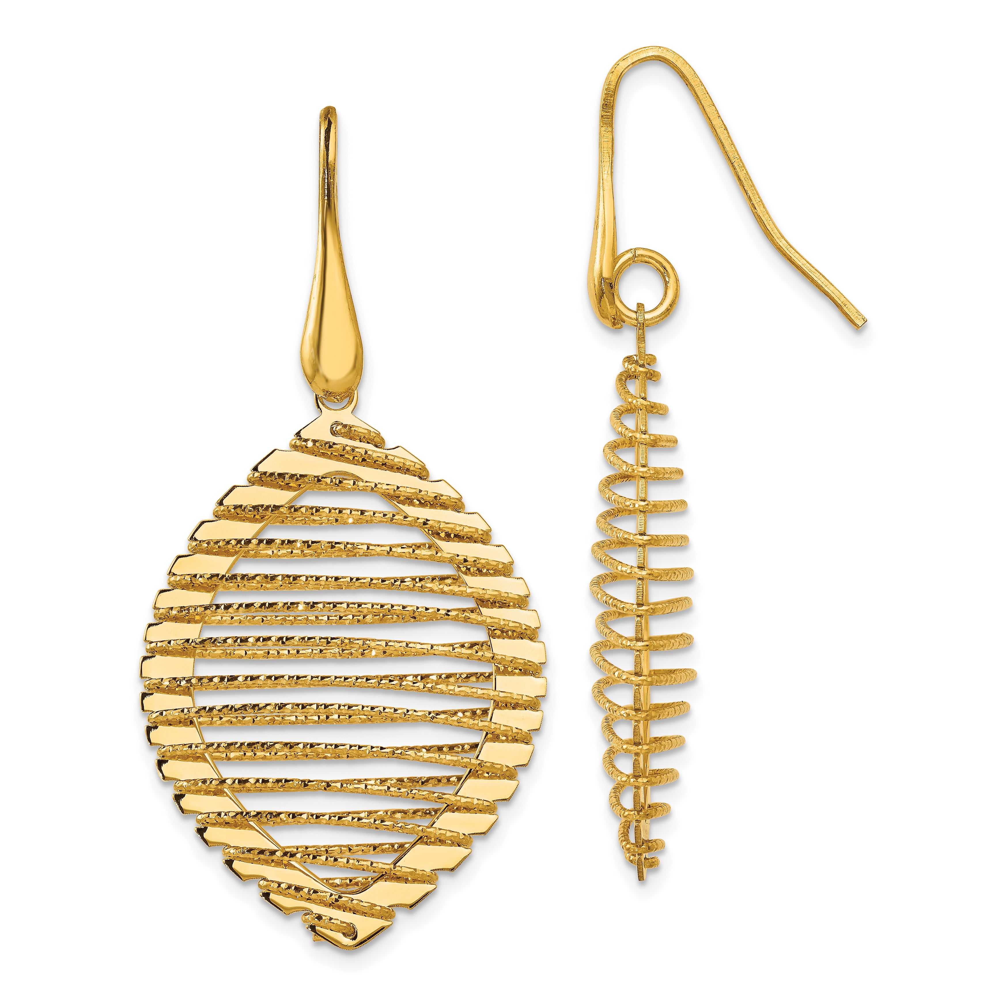 Sterling Silver Gold-plated Shepherd Hook Earrings