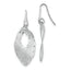 SS RH-plated Textured & D/C Dangle Shepherd Hook Earrings