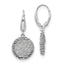 SS RH-plated Polished D/C Open Center Leverback Earrings