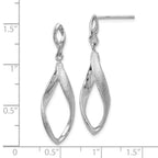 SS RH-plated Radiant Essence Textured Post Dangle Earrings