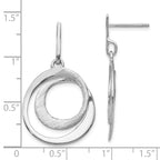 SS RH-plated Radiant Essence Textured Post Dangle Earrings
