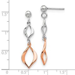 Sterling Silver & Rose-tone Dangle Earrings