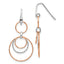 Sterling Silver Rose-Gold-plated D/C Dangle Earrings