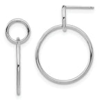 Sterling Silver RH-plated Polished Post Dangle Earrings