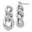 Sterling Silver RH-plated Polished Post Dangle Earrings