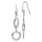 Sterling Silver RH-plated Dangle Earrings