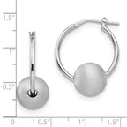 SS RH-plated Radiant Essence Brushed & Polished Hoop Earrings