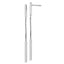 Sterling Silver Rhod-plat Polished Bar Post Dangle Earrings