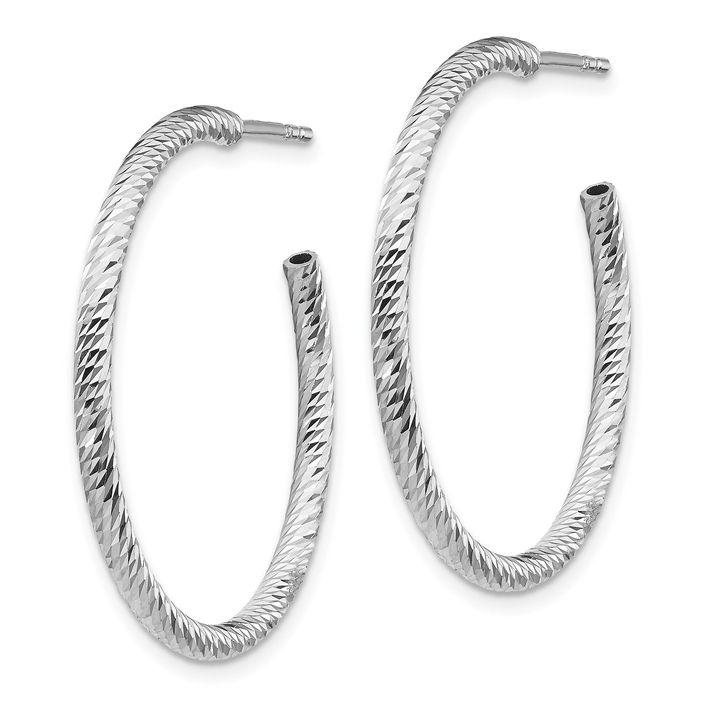Sterling Silver Rhod Radiant Essence D/C Post Dangle Earrings Secondary image