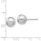 Sterling Silver Rhod Radiant Essence 10mm Ball Post Earrings