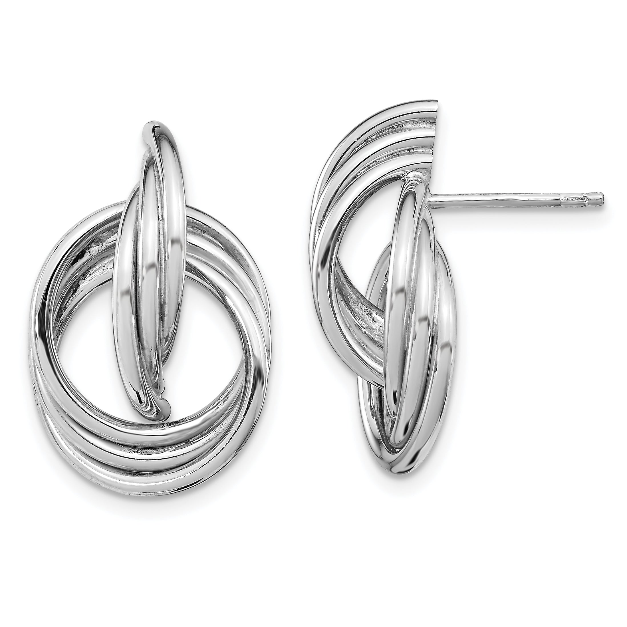 Sterling Silver Rh-plated Polished Post Earrings Main image