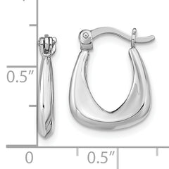 Sterling Silver Rhodium-plated Huggie Earrings