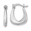 Sterling Silver Rhodium-plated Huggie Earrings