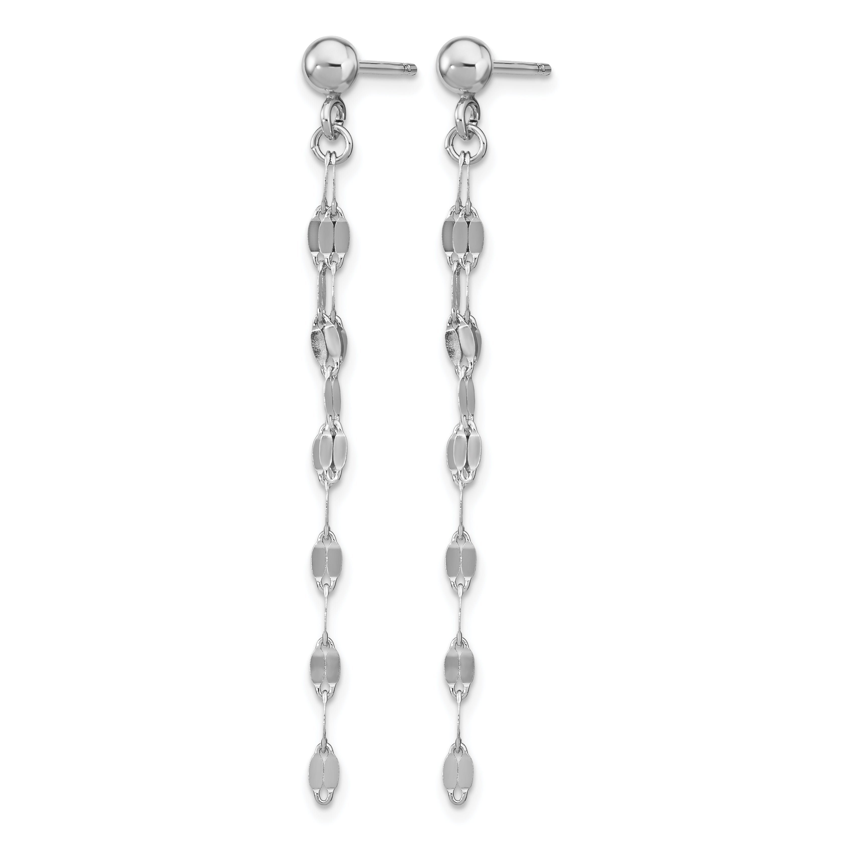 Sterling Silver Rhodium-Plated Dangle Earrings Secondary image