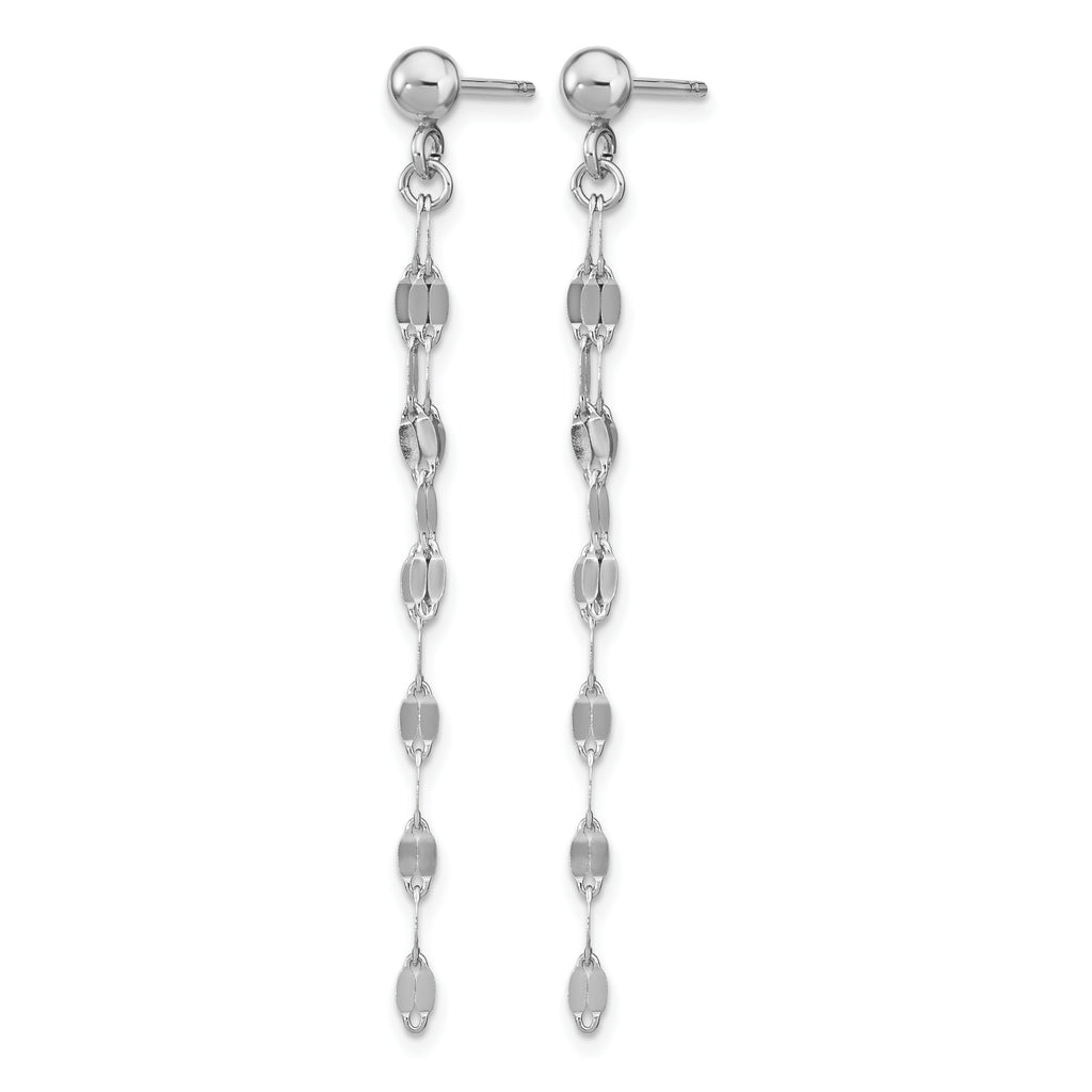 Sterling Silver Rhodium-Plated Dangle Earrings