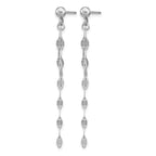 Sterling Silver Rhodium-Plated Dangle Earrings
