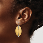 SS RH-plt Radiant Essence Rhod-pl Gold-tone Dangle Earrings