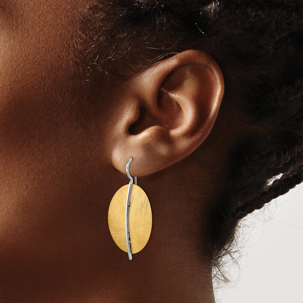 SS RH-plt Radiant Essence Rhod-pl Gold-tone Dangle Earrings