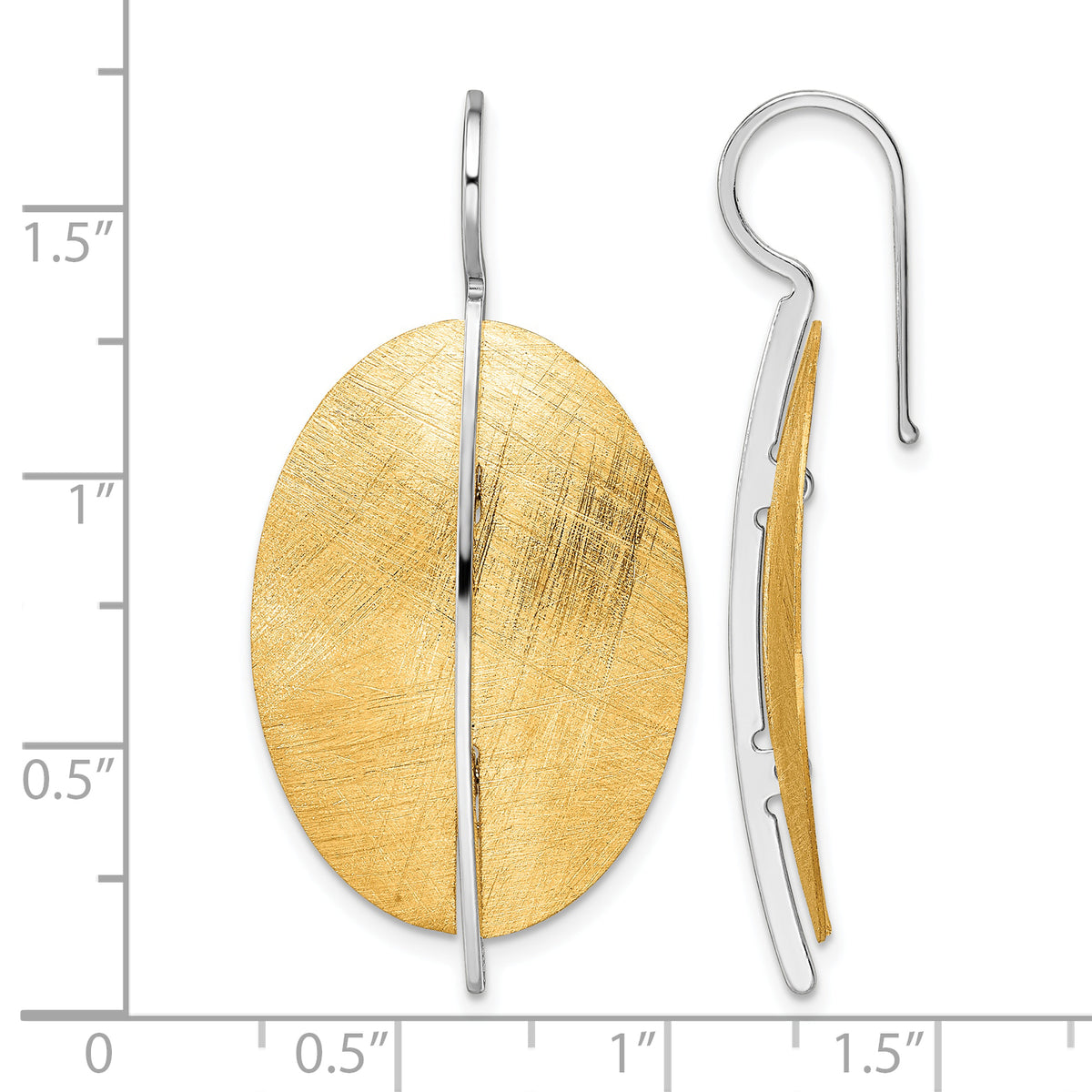 SS RH-plt Radiant Essence Rhod-pl Gold-tone Dangle Earrings