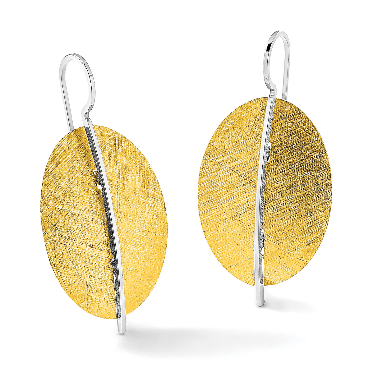 SS RH-plt Radiant Essence Rhod-pl Gold-tone Dangle Earrings