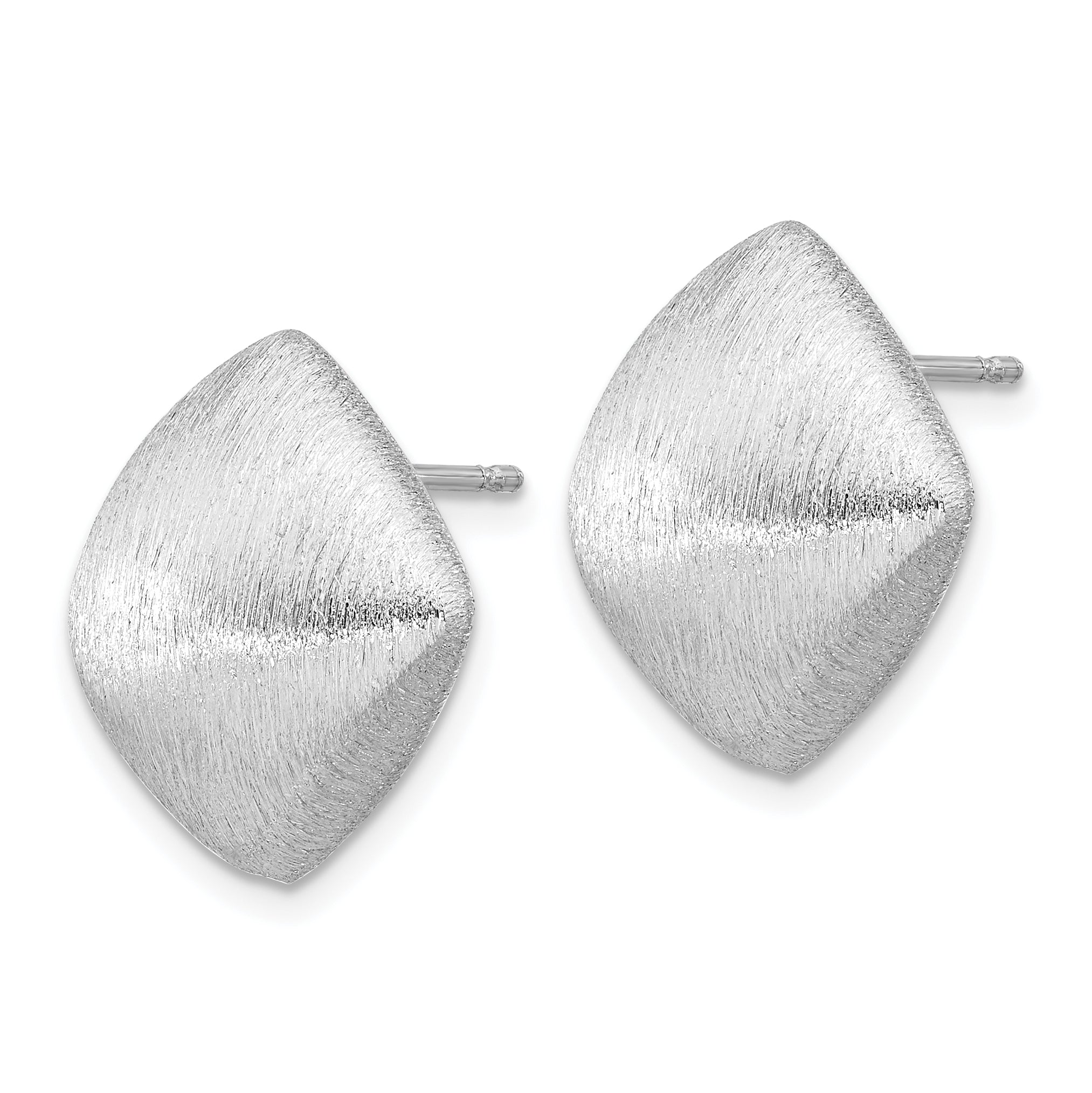 Sterling Silver Rhodium-plated Etched Square Post Earrings Secondary image