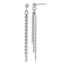 Sterling Silver Rh-plated Polished 3-Strand Post Dangle Earrings