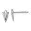 Sterling Silver Rh-plated Polished Arrowhead Post Earrings