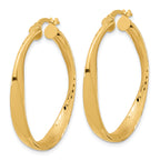 Sterling Silver Gold-plated Polished Hoop Earrings