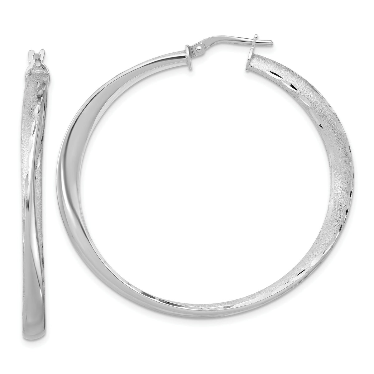 Hoop Earrings in Sterling Silver, 48mm - Sophia Jewelers Main image