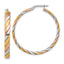 SS RH-plated with Gold and Rose-tone Polished Hoop Earrings