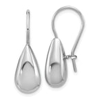 Leslie's' Sterling Silver RH-plated Polish Teardrop Dangle Earrings