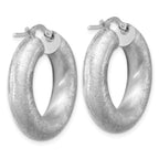 Sterling Silver RH-plated Radiant Essence Hoop Earrings