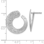 SS RH-plt Radiant Essence Textured Tapered Circle Post Earrings
